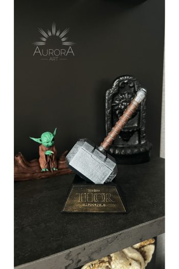 Thor Mjolnir Çekici – Reçine Baskı El Yapımı Dekoratif Koleksiyon Figürü – 13 cm