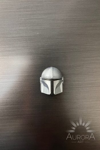 The Mandalorian Helmet Magnet – Star Wars Temalı 3D El Boyama Mıknatıslı Figür | Din Djarin Kask 10CM