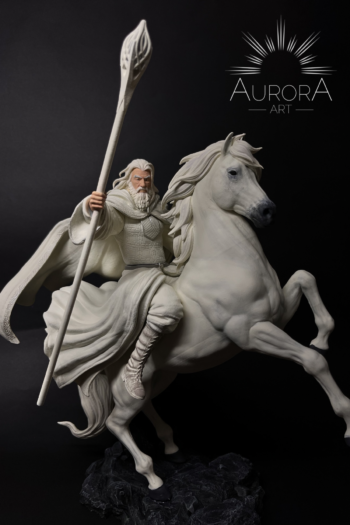 Gandalf Shadowfax Üstünde Figür - 30 cm El Boyaması Premium Koleksiyon