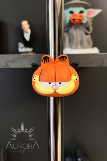 Garfield El Boyaması Özel Tasarım Magnet - 10 CM Aurora Art Koleksiyonu
