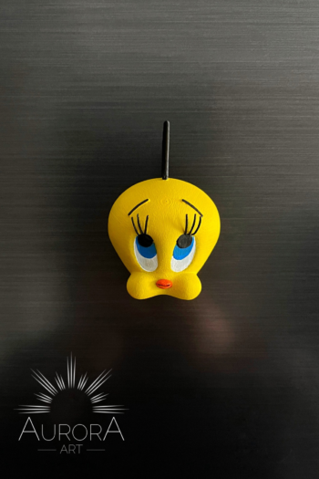 Tweety Buzdolabı Magneti | El Boyaması Dekoratif Magnet 10CM