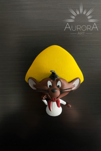 Speedy Gonzales Buzdolabı Magneti | El Boyaması Dekoratif Magnet 10CM